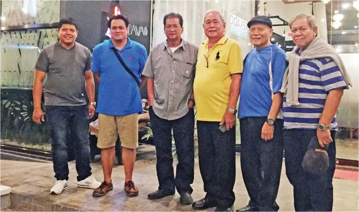  ?? CONTRIBUTE­D PHOTO ?? PILLARS OF JUDO. Judo pioneers of Davao City with PLT Martial Arts Academy and Fitness Gym owner Paolo Tancontian and Olympian Narzal Luis Garcia.