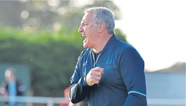  ??  ?? UP FOR THE FIGHT: Cove Rangers boss John Sheran insists the atmosphere at Beechwood Park will fire up his players – not intimidate them