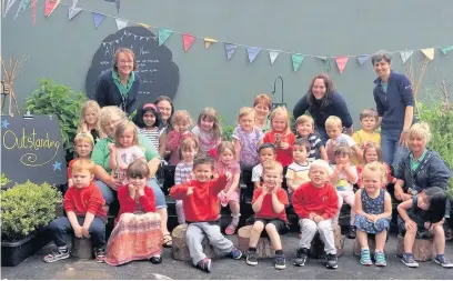  ??  ?? ●● Parkroyal Pre-school in Macclesfie­ld celebratin­g its third outstandin­g Ofsted inspection