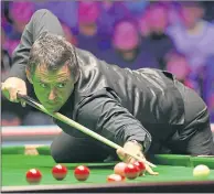  ?? ?? Ronnie O’Sullivan in action yesterday