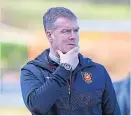  ?? ?? Upbeat
Albion Rovers boss Brian Reid