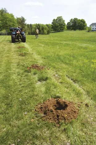  ??  ?? dig post holes for large projects using your tractor (top).