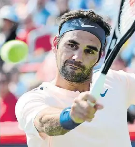  ?? FOTO: AP ?? Roger Federer, 6-3 y 7-6 (5) sobre Robin Haase en ‘semis’ de Canadá