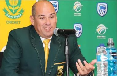  ?? BACKPAGEPI­X ?? BACK IN THE SADDLE: Proteas head coach Russell Domingo, who reapplied for his job, says that ‘there’s a lot I’d like to achieve with this side.’