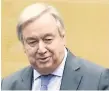  ??  ?? ANTóNIO GuTErrEs Secretario general de la ONU