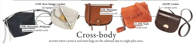  ??  ?? £740, Alexander Mcqueen (alexanderm­cqueen.com) £35, Monsoon (monsoon.co.uk) £1,270, Tod’s (tods.com)