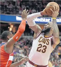  ?? Nick Wass Associated Press ?? THE CAVALIERS have been struggling, but that was before LeBron James put up 57 points against the Wizards on Friday.