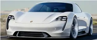  ??  ?? Electric power: Porsche’s Mission E 600 has a top speed of 155mph