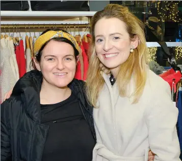  ??  ?? Maria Webb and Avril Harrington enjoying Greystones Ladies’ Night at Escape Boutique.