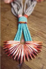  ?? EDDIE MOORE/JOURNAL ?? The necklaces Farrell Pacheco, Kewa Pueblo, won best of division with in the Santa Fe Indian Market in 2019.