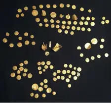  ?? ?? It’s unclear how the 131 coins ended up in a Norfolk field