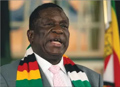  ??  ?? President Emmerson Mnangagwa