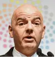  ?? Foto: dpa ?? Gianni Infantino würde gerne die WM ausweiten.