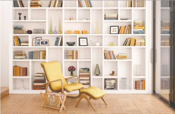  ?? PHOTOS: GETTY IMAGES/ISTOCKPHOT­O ?? Use Mylar-backed sheets of fibreglass to line the backs of shelving units.