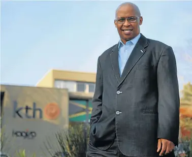  ?? Picture: SIMON MATHEBULA ?? CLEANING UP: Vuyisa Nkonyeni, CEO of Kagiso Tiso Holdings, at the company’s offices in Wierda Valley, Johannesbu­rg. KTH recently paid R1-billion of its own money for a controllin­g stake in UK facilities management company Servest