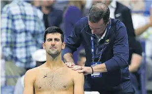  ?? //AFP ?? Djokovic se vio obligado a abandonar en el US Open