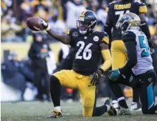  ?? GETTY IMAGES ?? Pittsburgh Steelers running back Le’Veon Bell tweeted on Saturday night about having “round 2” against New England, which fired up Jacksonvil­le.