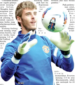  ??  ?? DE GEA