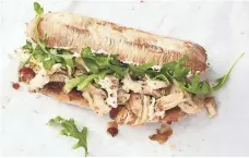  ?? STARBUCKS ?? Starbucks’ new Mercato lunch menu includes an herbed chicken and fig spread sandwich.