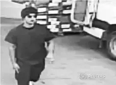  ??  ?? The suspect who shot a US consular official in Guadalajar­a, Mexico is seen in this still image taken from Jan 6, security video footage released by the US Embassy in Mexio. — Reuters photo