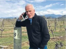  ??  ?? Marlboroug­h winegrower Ruud Maasdam says ‘cellular sinkholes’ are bad for rural businesses.