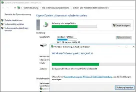  ??  ?? Die Funktion zum Erstellen eines SystemBack­ups stammt noch von Windows 7 und ist in der aktuellen Version von Microsofts Betriebssy­stem etwas versteckt.