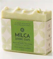  ??  ?? Bergamot and aloe soap by Milca, available at Simons Maison, is made from natural ingredient­s.