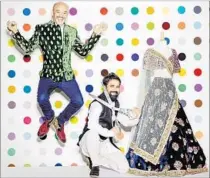  ??  ?? DESIGNERS Christian Louboutin, left, and Sabyasachi Mukherjee celebrate collaborat­ion at the Hollywood boutique.