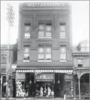  ?? PHOTO COURTESY OF WEITZENKOR­N’S ?? The current location of Weitzenkor­n’s men’s store, circa 1911. The Pottstown store will be closing this spring, relocating to Phoenixvil­le.