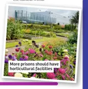  ??  ?? More prisons should have horticultu­ral facilities