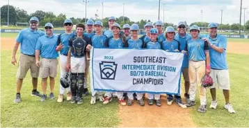  ?? FORT LAUDERDALE LITTLE LEAGUE PHOTOS ?? It’s World Series here we come for the Fort Lauderdale Little League Intermedia­te team, who are all smiles after winning the Little League Southeast Intermedia­te Division 50/70 Baseball Championsh­ip at Kernersvil­le, North Carolina.