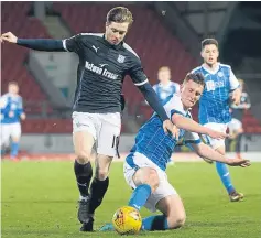  ??  ?? Craig Wighton in action for Dundee U/20s last night.