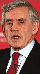  ??  ?? Co-operation: Gordon Brown