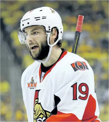  ?? GETTY IMAGES FILES ?? Ottawa’s Derick Brassard has been mentioned in trade rumours ahead of the NHL trade deadline on Feb. 26.