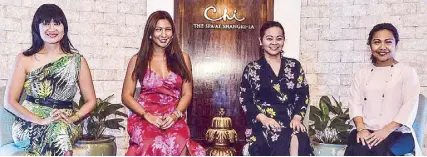  ??  ?? CHI Talks speakers Summit Media group editorial director Myrza Sison, celebrity yoga instructor Bubbles Paraiso, Philippine­s and US registered dietitian and nutritioni­st Cheshire Que and Edsa Shangri-La, Manila director of CHI, The Spa and Health Club...