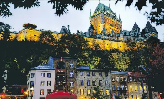  ?? CLAUDEL HUOT/QUEBEC CITY TOURISM ?? Chateau Frontenac dominates the skyline of Old Quebec City. There is noting else like it in North America.