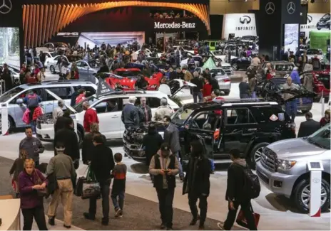  ?? DAVID COOPER/TORONTO STAR FILE PHOTO ?? Organizers believe the Canadian Internatio­nal Auto Show in Toronto is well on its way to becoming a first-tier exhibition like Detroit, Paris and L.A.