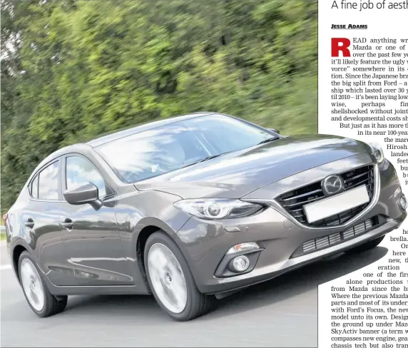  ??  ?? Test car was the 2-litre normally-aspirated petrol-engined Astina sedan. Power is adequate rather than exceptiona­l.