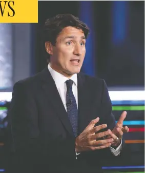  ?? JUSTIN TANG / THE CANADIAN PRESS ?? Doubts about Justin Trudeau's leadership qualities mark a distinct shift from the 2015 federal election, when “he really connected,” says Leger's Andrew Enns.