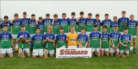 ??  ?? The Glynn-Barntown squad prior to their one-point county final victory over Fethard in Rathangan.