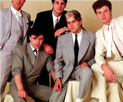  ?? ?? Hit machine: Spandau Ballet, at their peak here in 1983, never revealed their name’s meaning