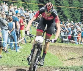  ?? FOTO: EFE ?? David Valeroen la prueba de la Copa del Mundo de Lernzerhei­de (Suiza)