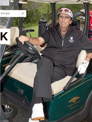  ??  ?? FAMOUS FACE: Alice Cooper was spotted at Noosa Springs Golf Course.