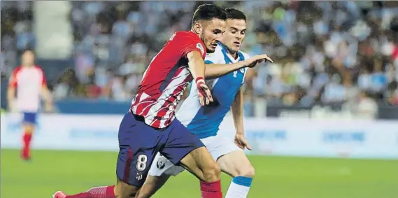  ?? FOTO: EFE ?? Saúl Ñíguez, en un partido de Liga frente al Leganés en Butarque donde el Atlético aún no ha conseguido sacar los tres puntos