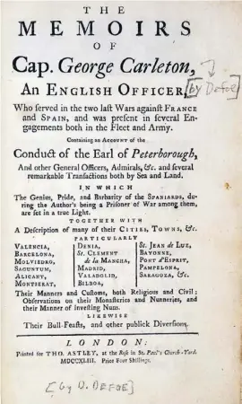  ?? Quelle: University of Michigan ?? Londoner Ausgabe der Memoiren Carletons aus dem Jahr 1743.