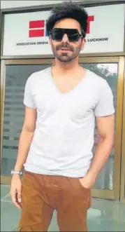  ?? HT PHOTO ?? Actor Aparshakti Khurana at HT Office in Lucknow