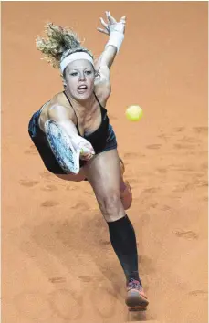 ?? FOTO: AFP ?? Laura Siegemund bei ihrem Spiel gegen Karolina Pliskova.