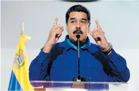  ?? AFP ?? Nicolás Maduro Moros, presidente de Venezuela.
