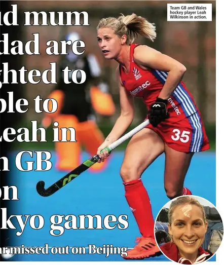  ??  ?? Team GB and Wales hockey player Leah Wilkinson in action.