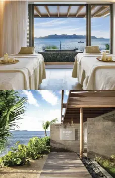  ??  ?? Sentirse en el séptimo cielo es la emoción que transmiten los espacios dedicados al spa de Sisley en St Barth.
Una mezcla perfecta que fusiona el sonido y la vista del mar con los mejores ingredient­es que se funden en la piel y en los sentidos al instante.